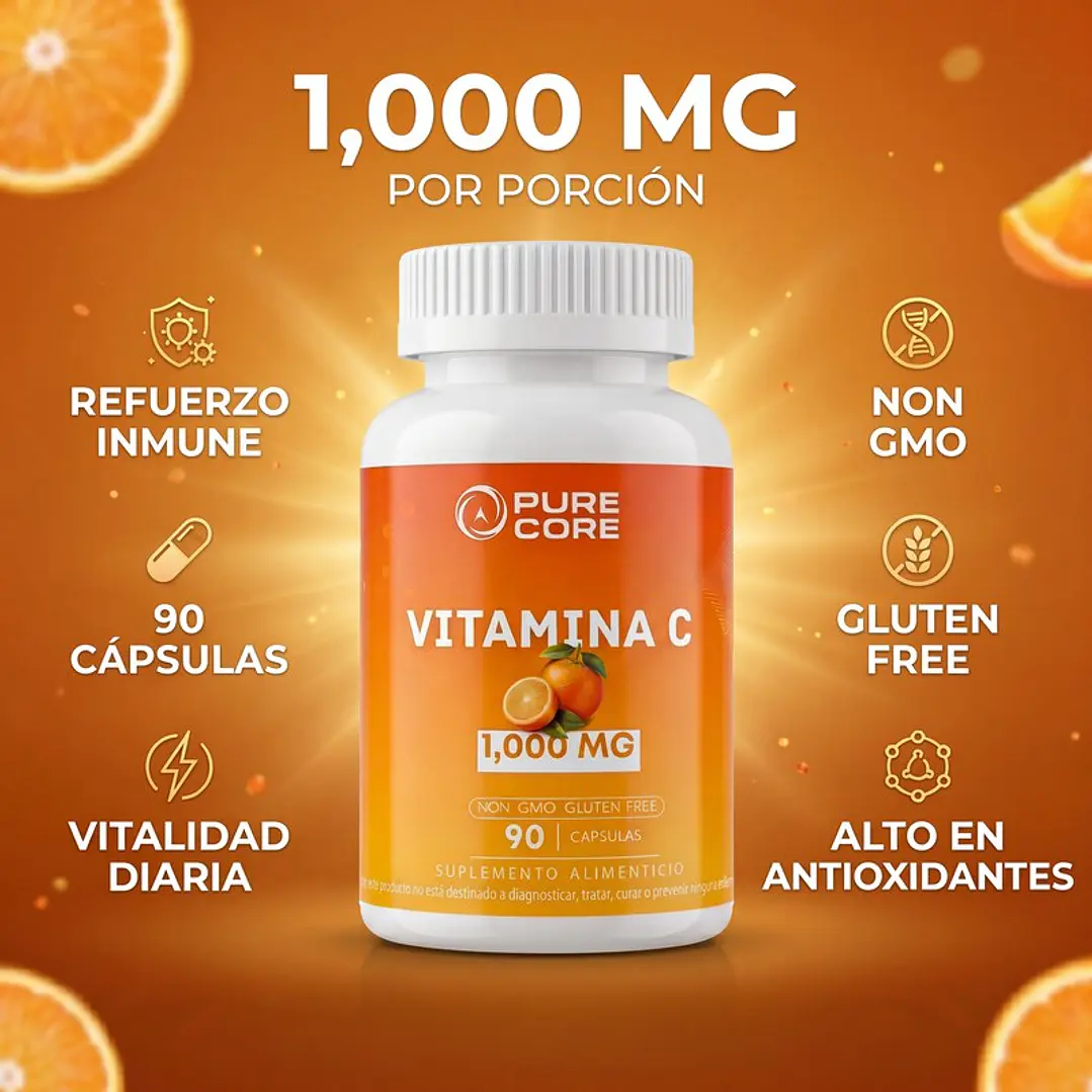 Vitamina C Pure Core 90 Cápsulas 2