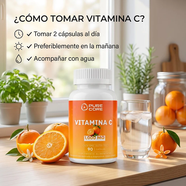 Vitamina C Pure Core 90 Cápsulas 3