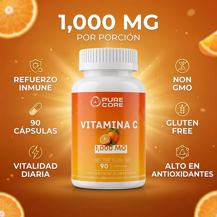 Pack Vitaminas Pure Core Ashwagada + Vitamina C + Zinc 3