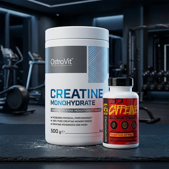 Pack Creatina Monohidratada Ostrovit 500grs + Caffeina Mutant 240caps 1