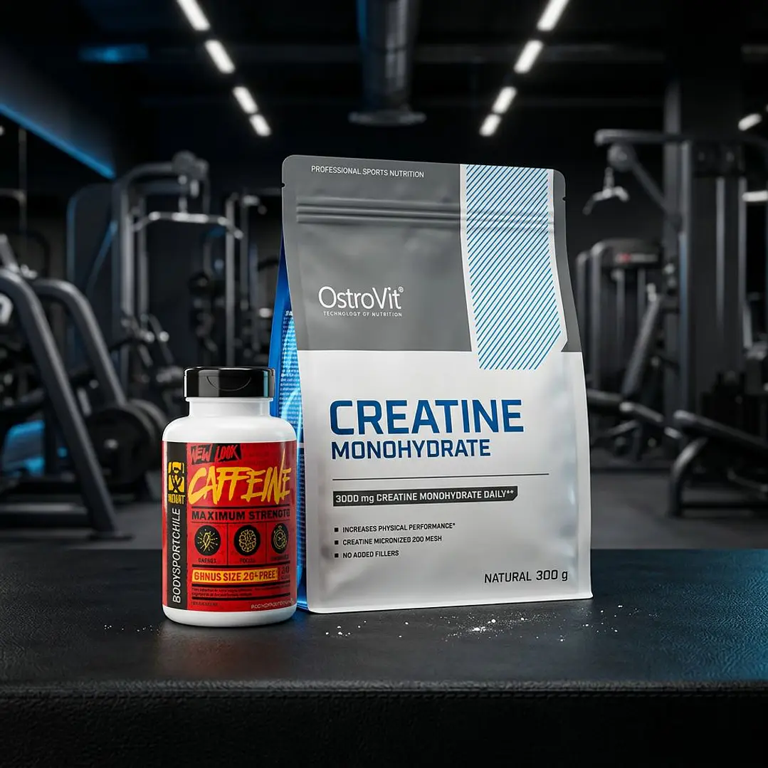 Pack Creatina Monohidratada Ostrovit 300grs + Caffeina Mutant 240caps 1