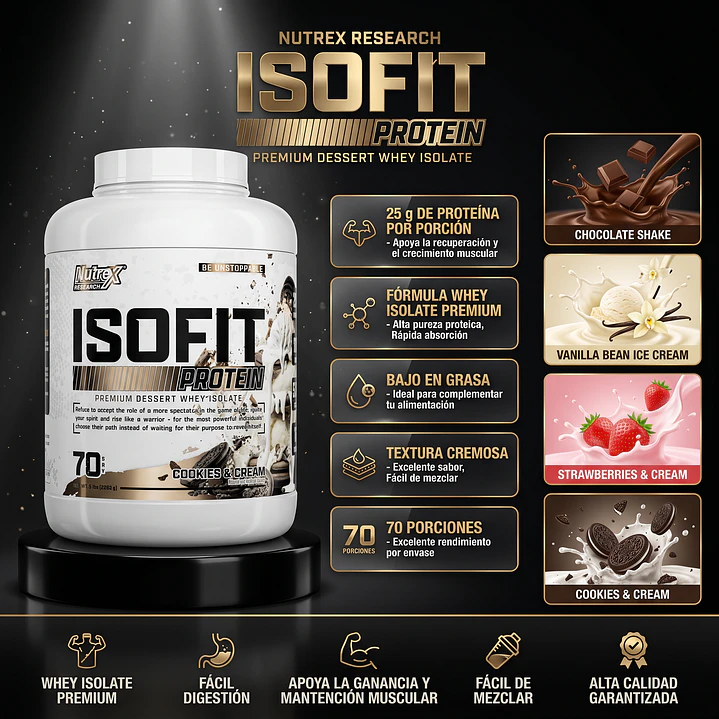 Proteina Isolatada IsoFit Nutrex 5lbs 5