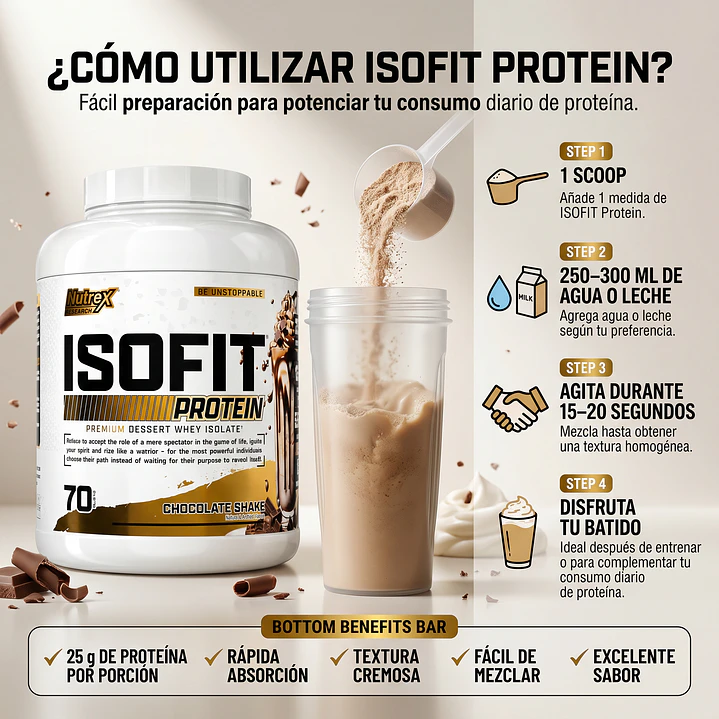 Proteina Isolatada IsoFit Nutrex 5lbs 6