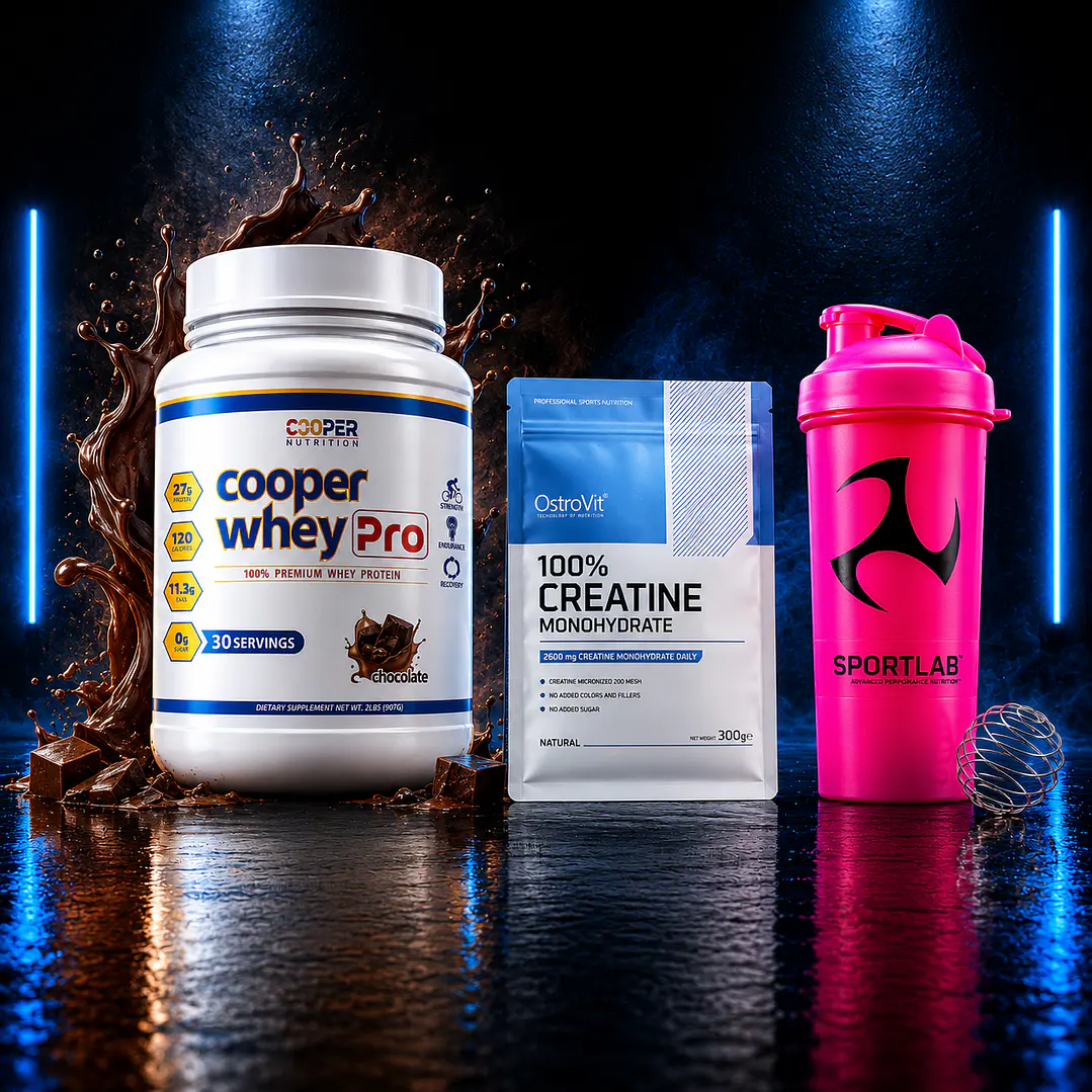 Pack Cooper Whey 2lbs + Creatina Monohidratada 300g | Inlcuye shaker GRATIS 2