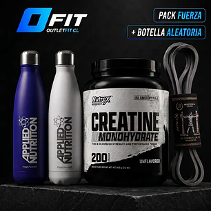 Pack Creatina Monohidratada Nutrex (1kg) + Banda de calentamiento | Incluye botella de acero inoxidable
