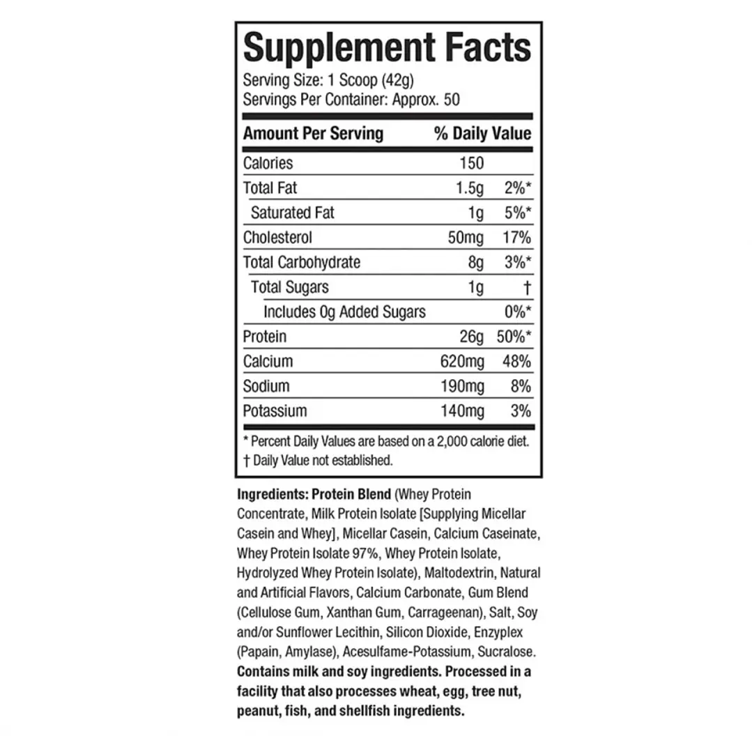 Muscletech Platinum 8-Hour Protein Chocolate 4.6 lb | Caseína de Liberación Prolongada 2