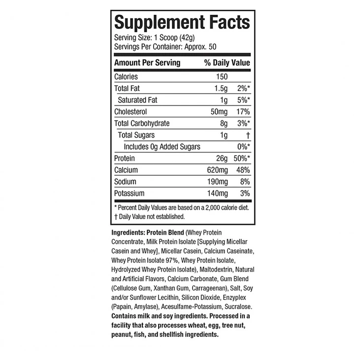 Muscletech Platinum 8-Hour Protein Chocolate 4.6 lb | Caseína de Liberación Prolongada 2