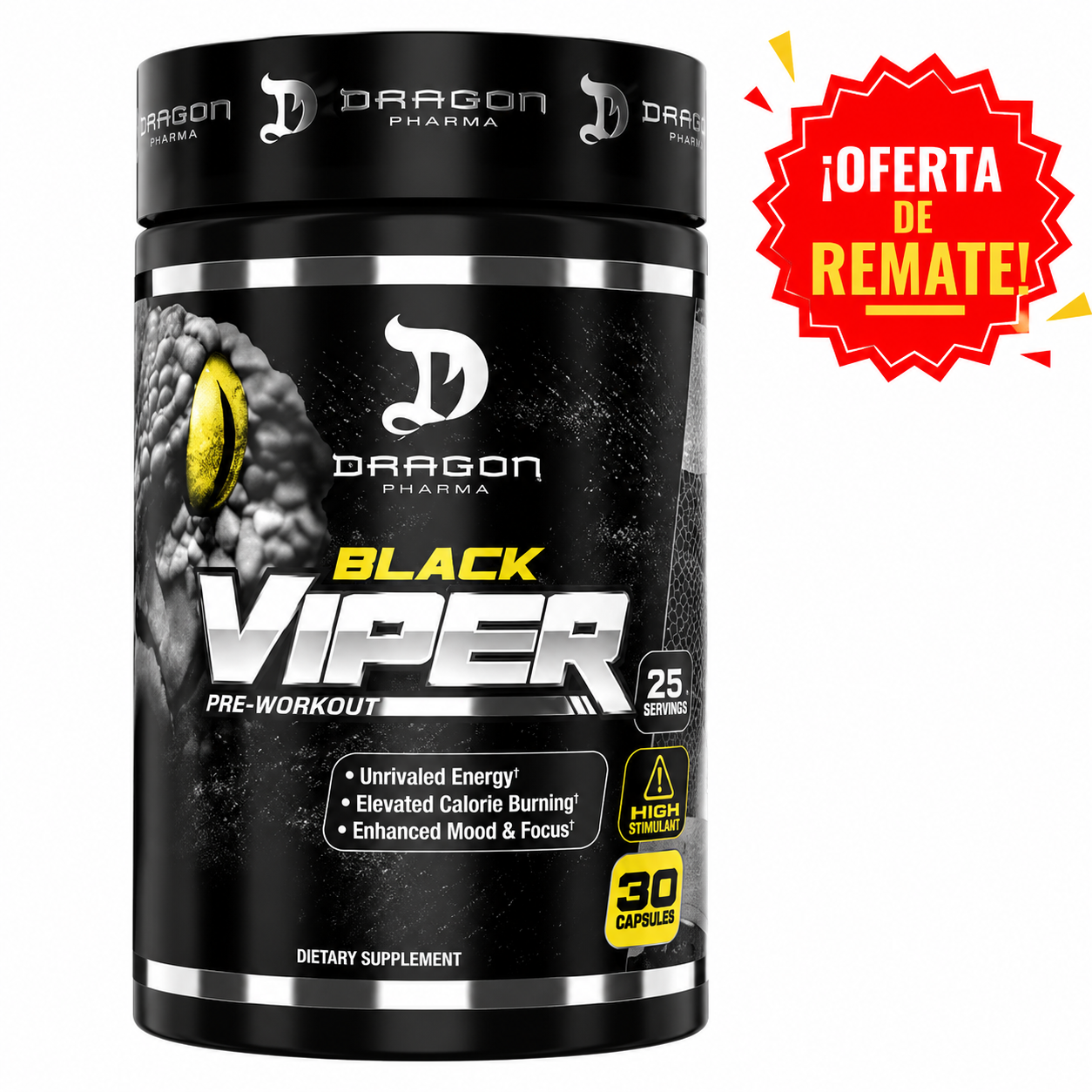 Black Viper Dragon Pharma 30Caps.