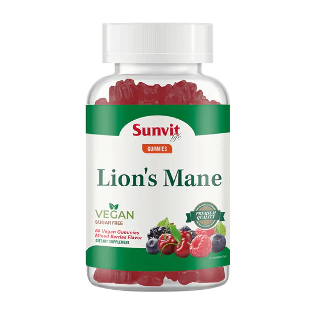 Melena de Leon Vegan Gummies Sunvit Life (60 Gomitas)  1