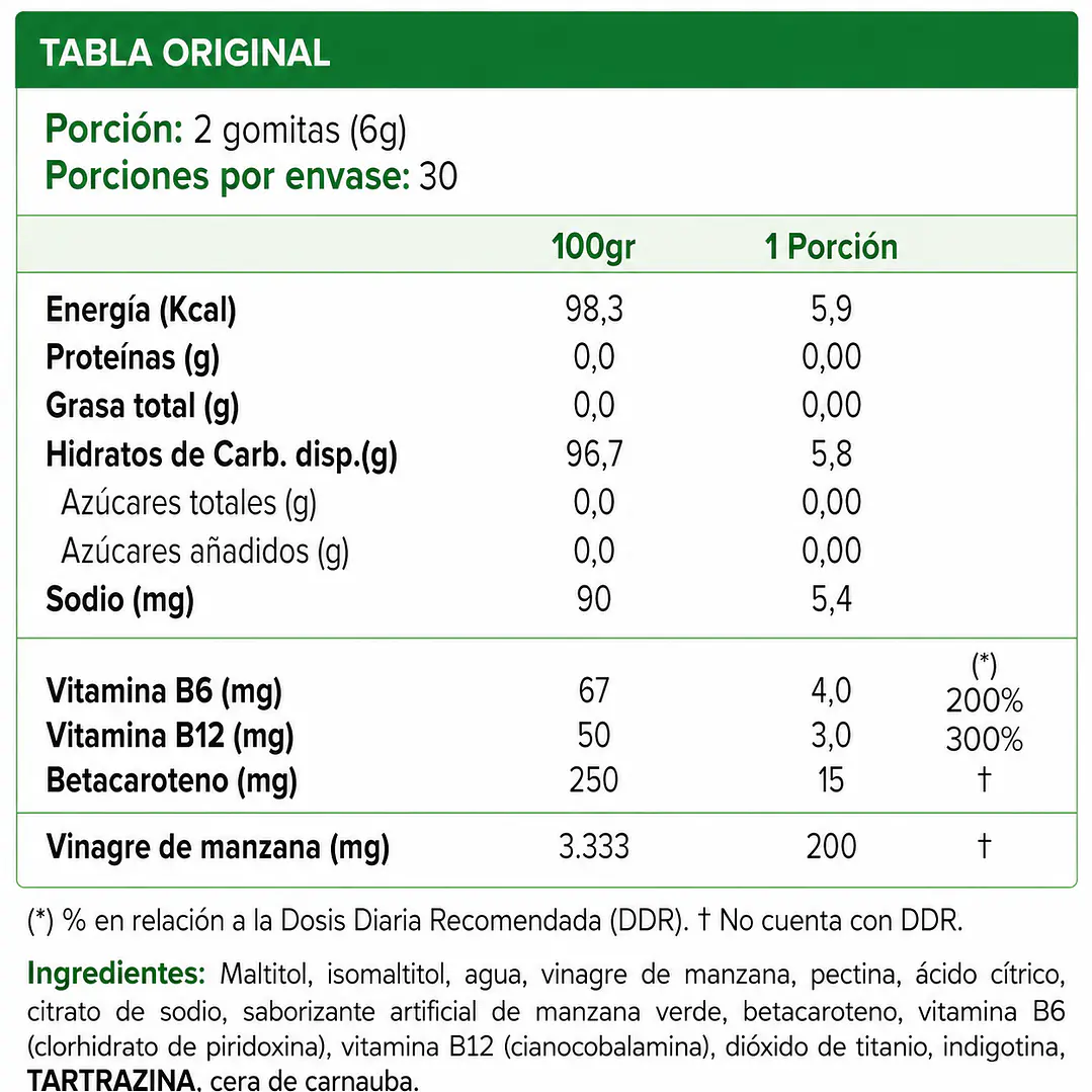 Vinagre de Manzana + Vitamins Vegan Gummies Sunvit Life (60 Gomitas) 2