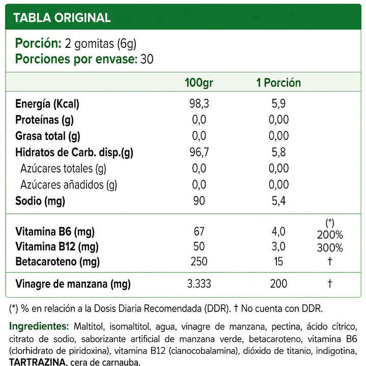Vinagre de Manzana + Vitamins Vegan Gummies Sunvit Life (60 Gomitas) 2