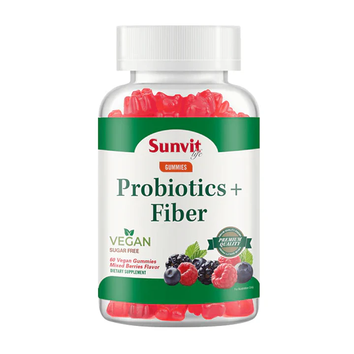 Probiotics + Fibra Vegan Gummies Sunvit Life (60 Gomitas) 1