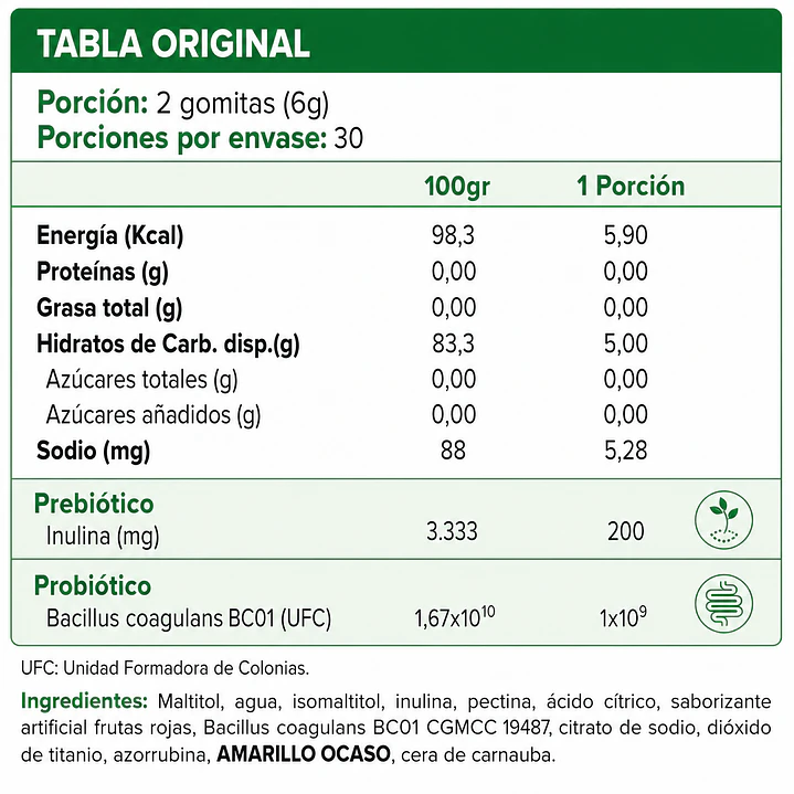 Probiotics + Fibra Vegan Gummies Sunvit Life (60 Gomitas) 2