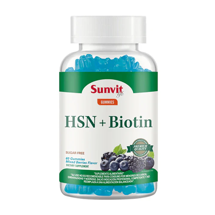 HSN + Biotin Gummies Sunvit Life (60 Gomitas)  1