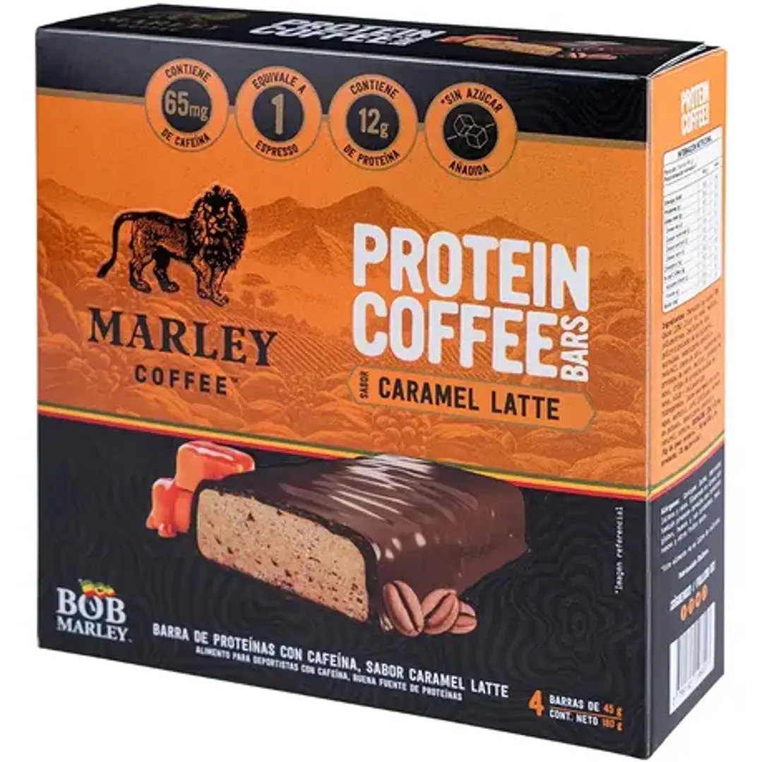 Caja Barritas Marley Protein CARAMEL ( 4 unidades ) 1