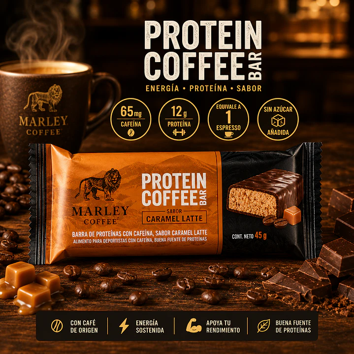 Caja Barritas Marley Protein CARAMEL ( 4 unidades ) 2
