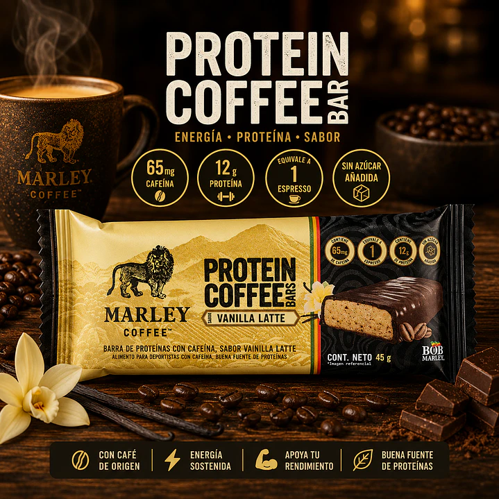 Caja Barrita Marley Protein VAINILLA LATTE (4 unidades) 2