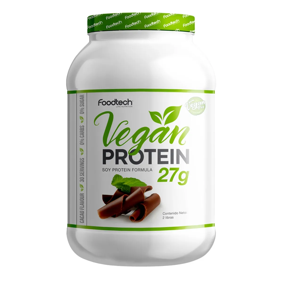 Food Tech Proteína Vegetal Cacao 2 lb