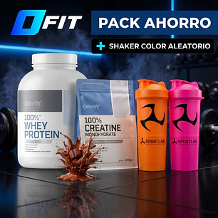 Pack Proteina Ostrovit Whey 5lbs + Creatina Monohidratada 300g | Inlcluye shaker GRATIS