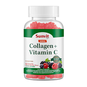 Collageno + Vitamina C Vegan Gummies Sunvit Life (60 Gomitas) 