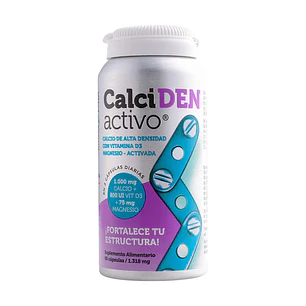 Calcio Alta Densidad + Vitamina D3 Magnesio-activada. Calciden Activo En Frasco De 60 Cápsulas