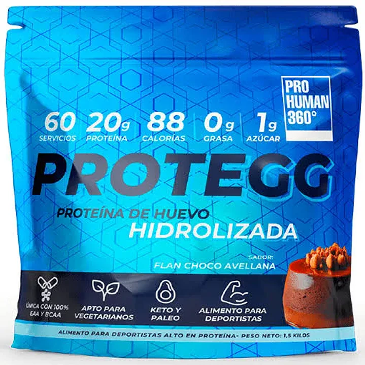 Protegg Proteína de Huevo Hidrolizada 1.5 kg | 20 g de Proteína  1