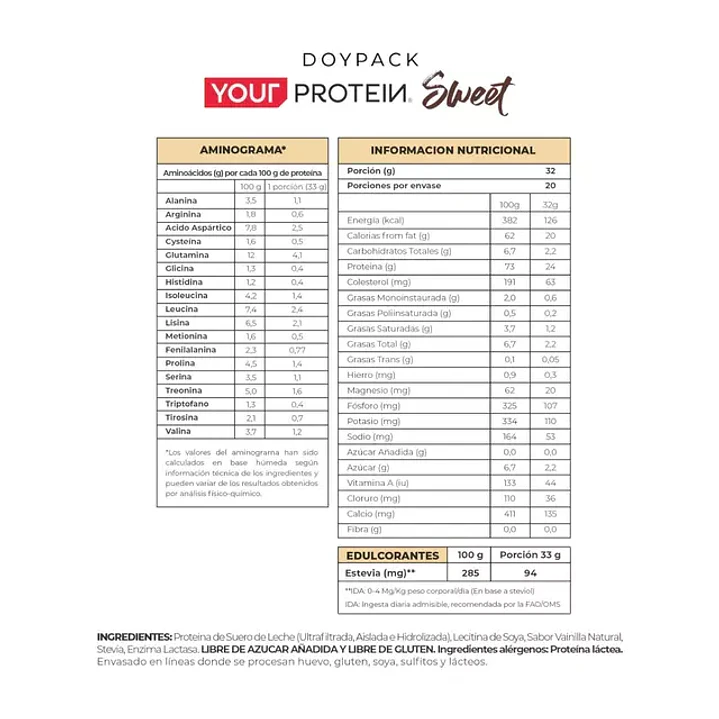 Your Protein Sweet Vegan Go  | Proteína Vegetal 27 g de proteina 2