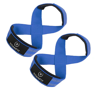 Straps en 8 TitanFit Hoplon Infinito | Máximo Agarre para Peso Muerto y Powerlifting