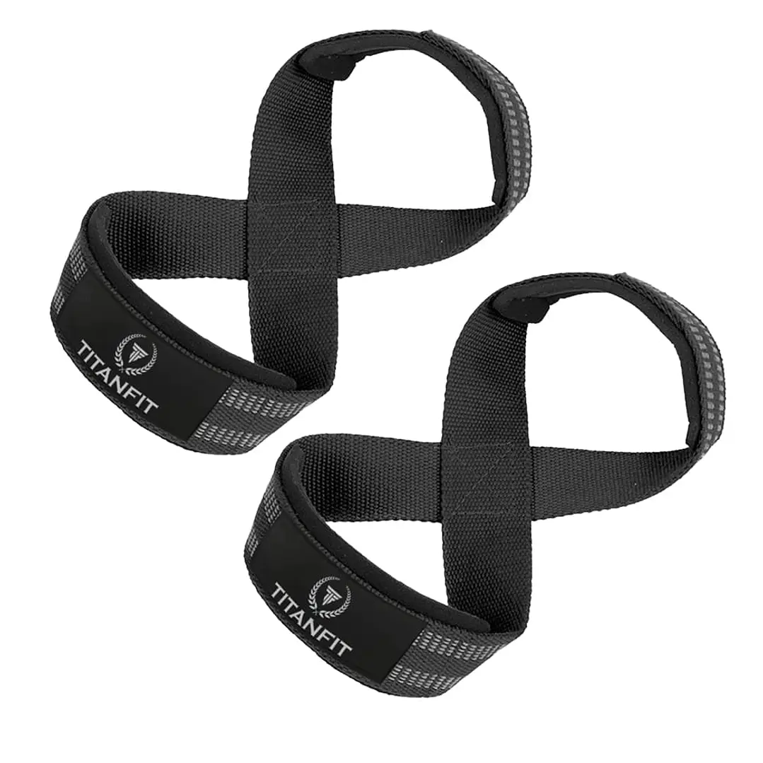 Straps en 8 TitanFit Hoplon Infinito | Máximo Agarre para Peso Muerto y Powerlifting 5