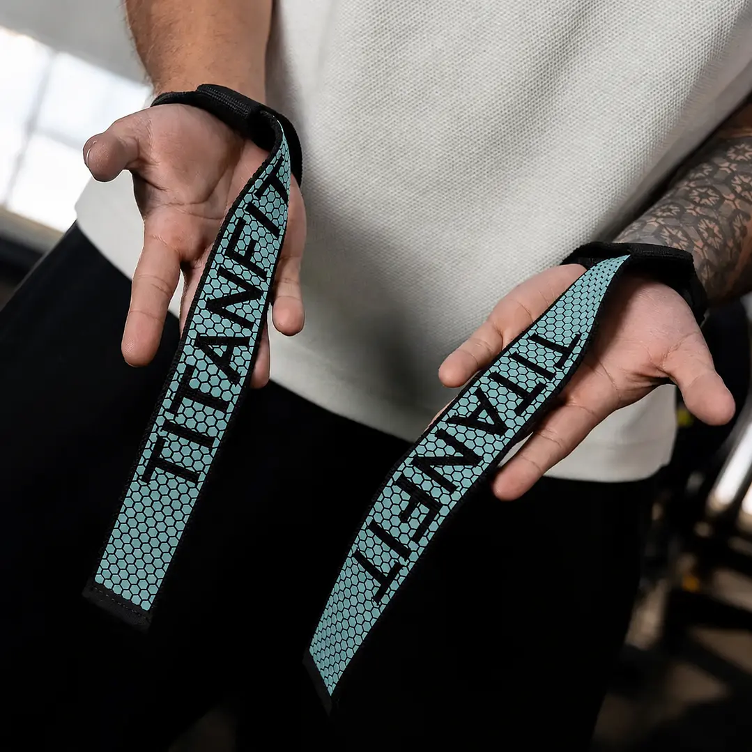 Straps Dory TitanFit | Correas de Levantamiento con Doble Grip Antideslizante 2