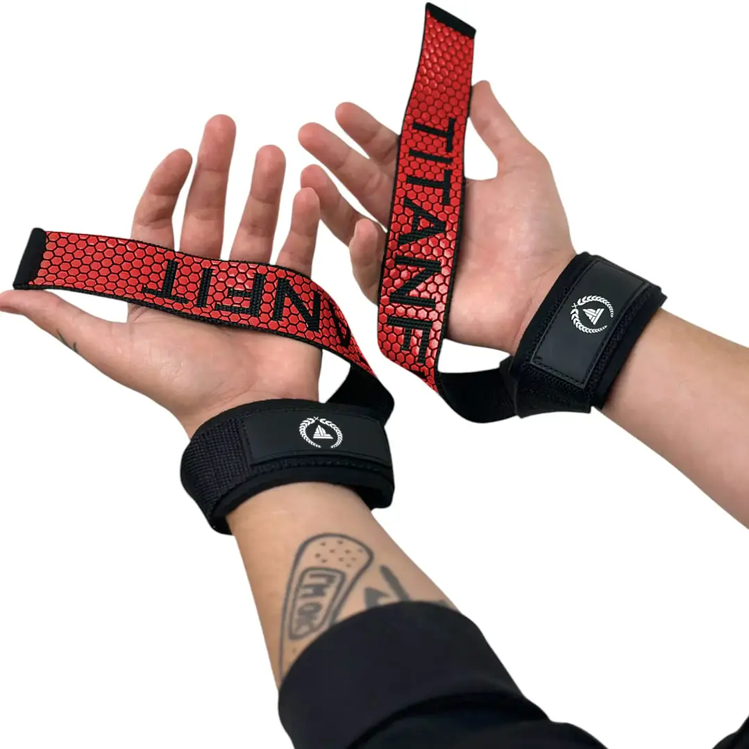 Straps Dory TitanFit | Correas de Levantamiento con Doble Grip Antideslizante 6