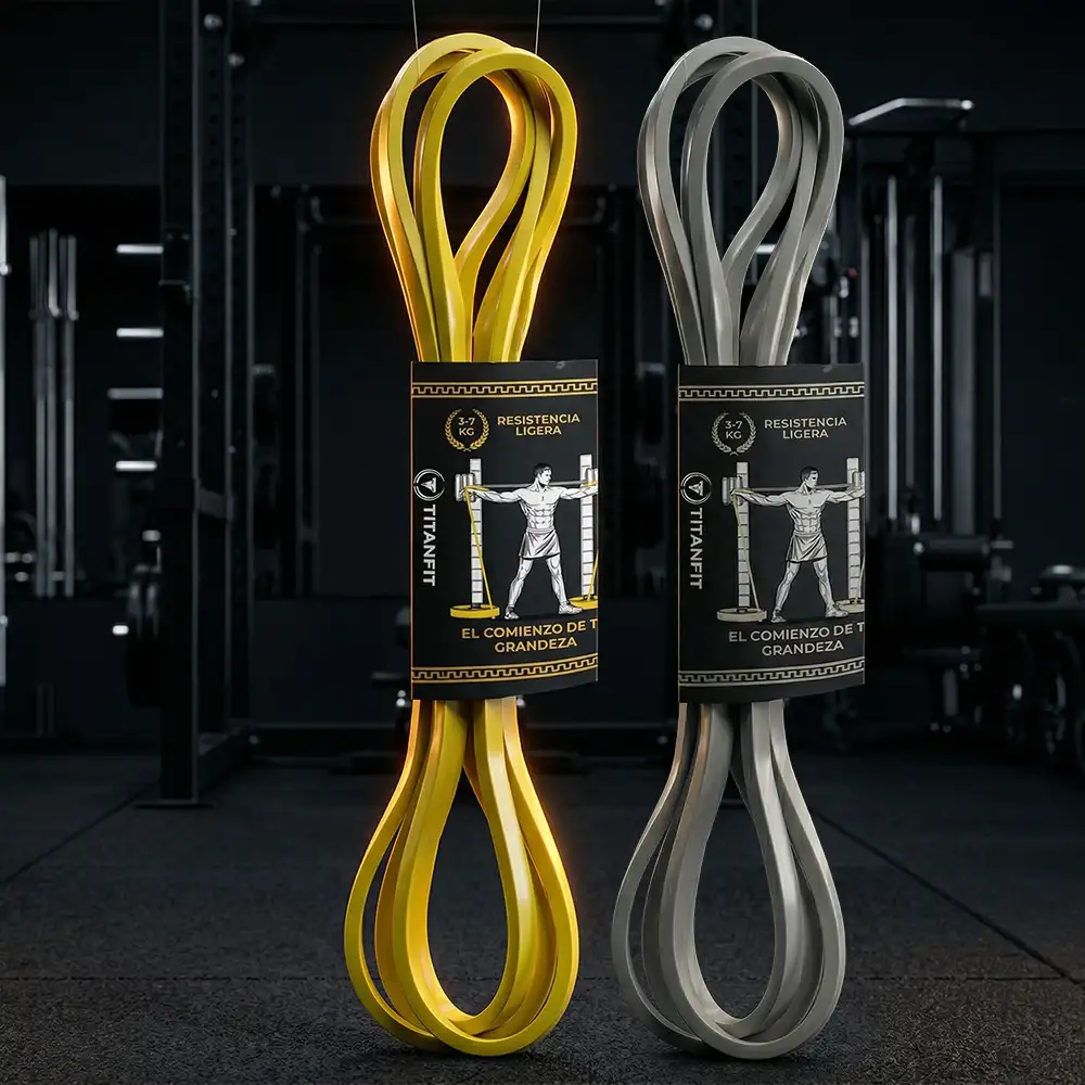 Banda Elástica TitanFit | Resistencia Ligera 2 a 7 kg | Látex Natural