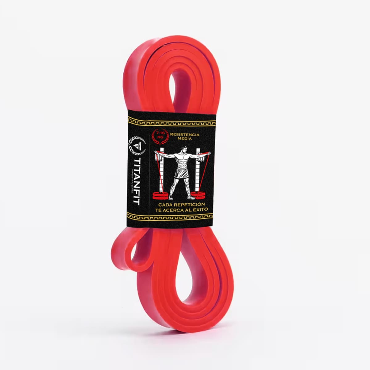 Banda Elástica TitanFit | Resistencia Media 7 a 16 kg | Látex Natural