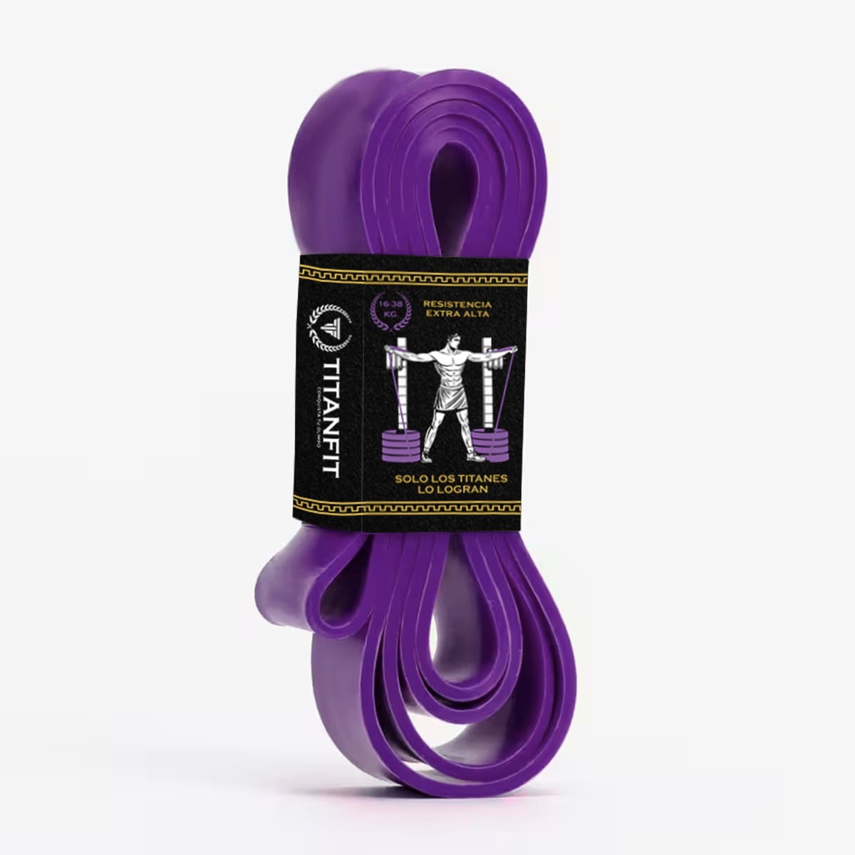 Banda Elástica TitanFit | Resistencia Extra Alta 16 a 38 kg | Látex Natural