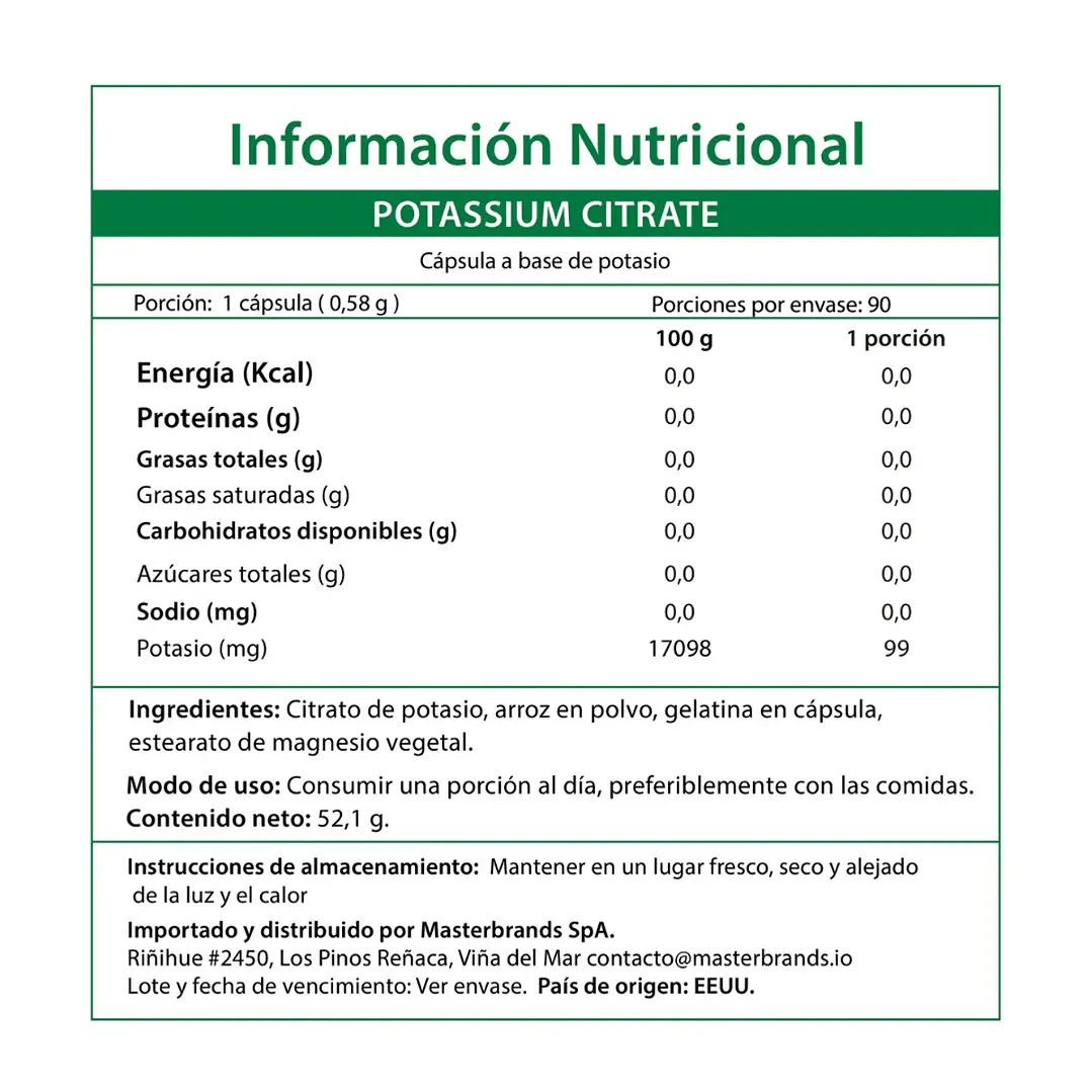 Citrato de Potasio Nature's Truth 275 mg | 90 Cápsulas 3