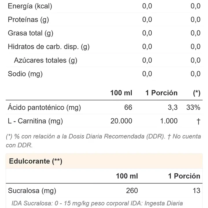 L-Carnitina Líquida 3000 Nutrex 2