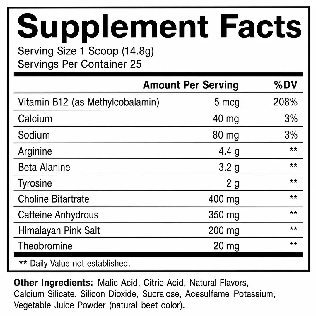 CHARGED Essential Pre-Workout 370 g | Sour Watermelon | 25 Servicios 2