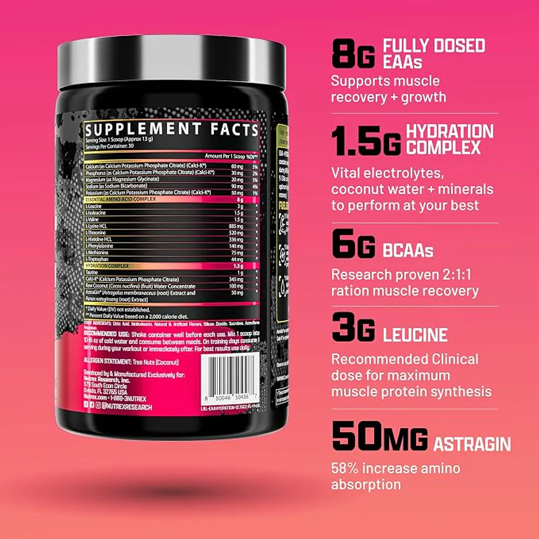 EAA+ Hydration Nutrex 30 Serv. 5