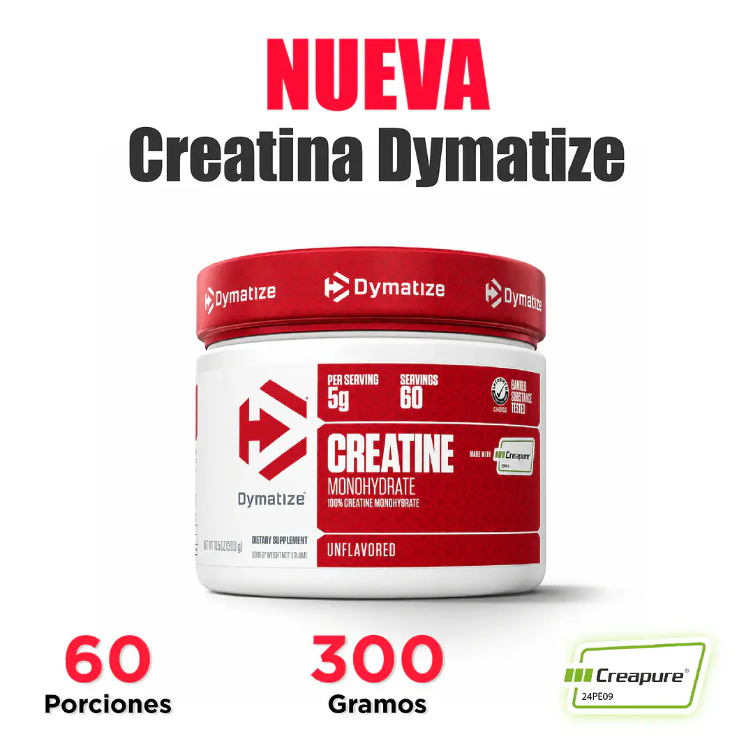 Creatina Creapure 300gr Dymatize 3