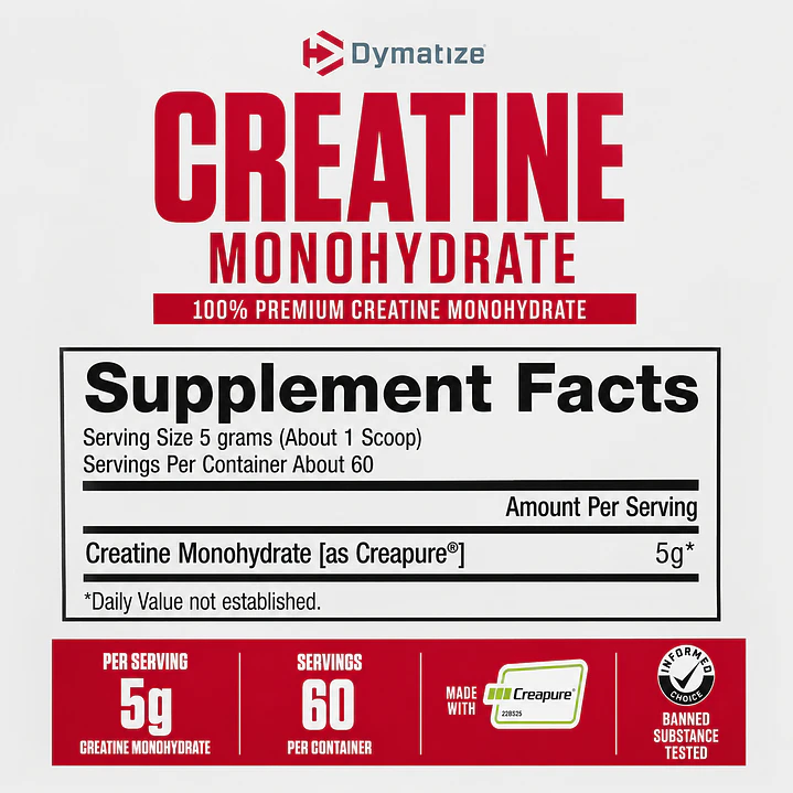 Creatina Creapure 300gr Dymatize 2