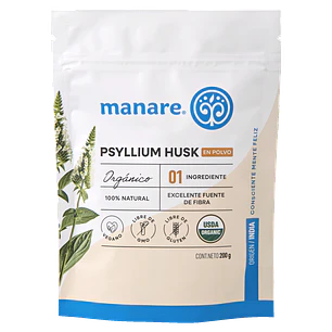 Psyllium Husk Manare 200 g | Fibra Orgánica
