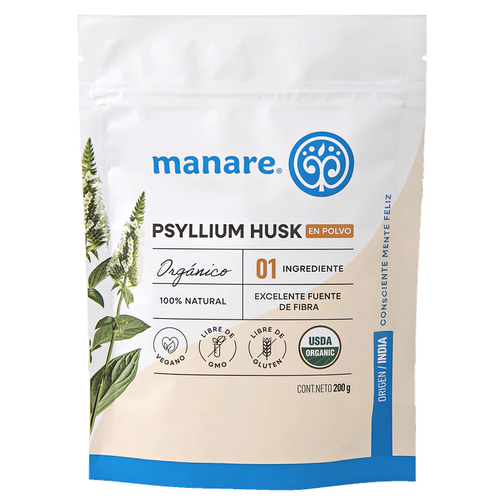 Psyllium Husk Manare 200 g | Fibra Orgánica 1