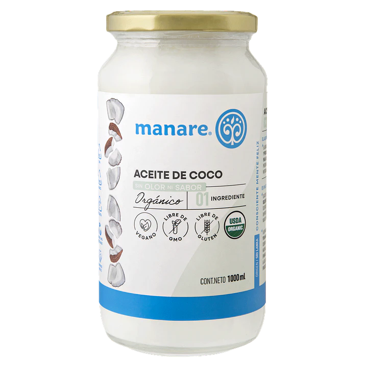 Aceite de Coco Orgánico Manare 1 L | Sin Sabor 1