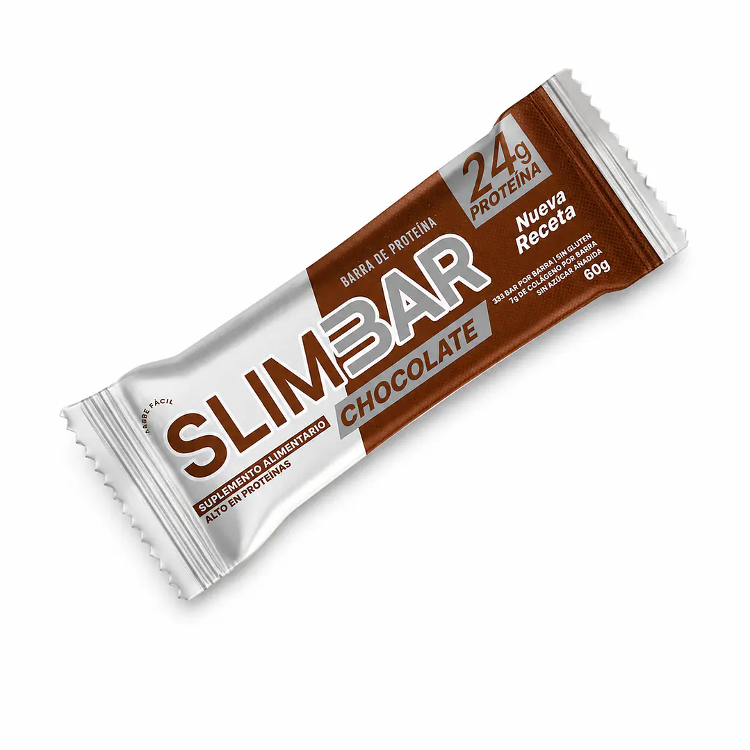 Barra Slimbar Chocolate 60 g | 23,6 g Proteína 1