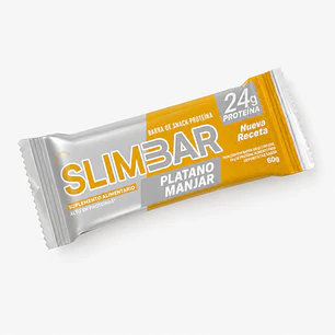 Barra Slimbar Plátano Manjar 60 g | 24 g Proteína