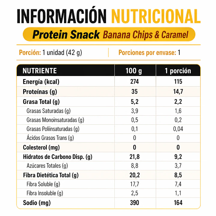 Protein Snack Banana Caramel 42 g | 15 g Proteína 3