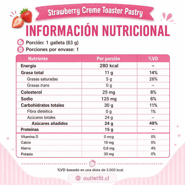 Galletón Strawberry Toaster Pastry | 25 g Proteína 3