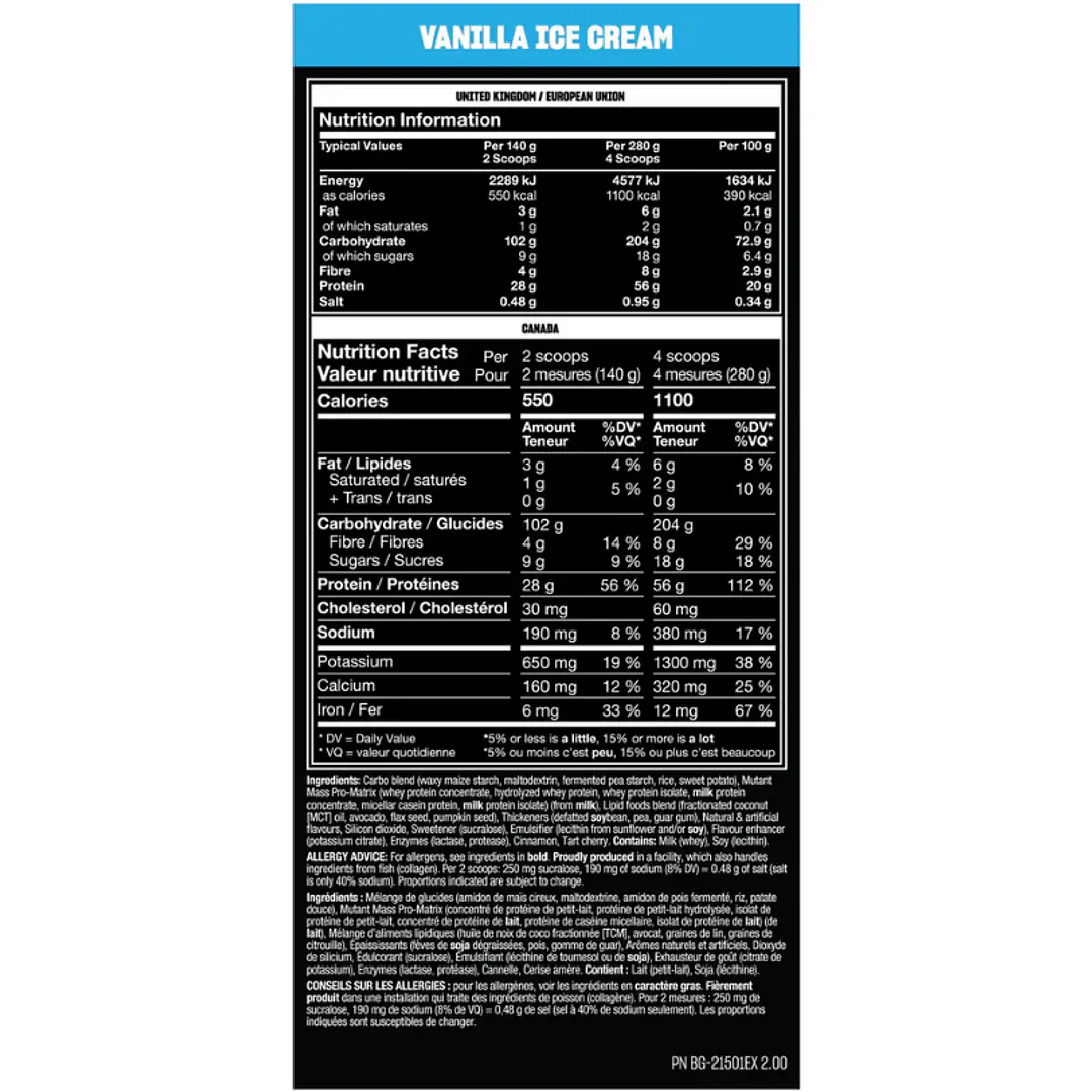 GANADOR DE MASA MUTANT MASS EXTREME  (6LB) 3