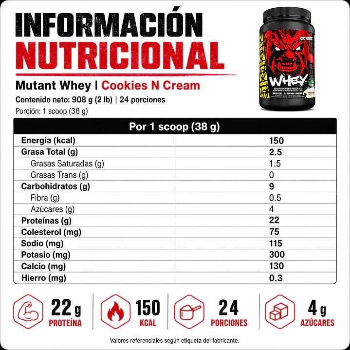 Proteina Whey Gourmet 2lb | Mutant 2