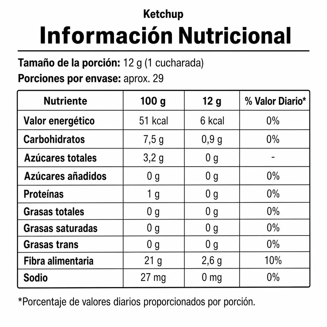 Salsa Ketchup Mrs Taste 350 g | Sin Azúcar 2